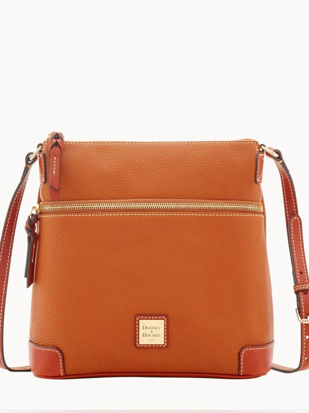 Dooney & Bourke Pebble Leather Grain Crossbody in Caramel NWT - Picture 11 of 16